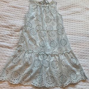 Loft eyelet dress, light blue, XSP, great condition.